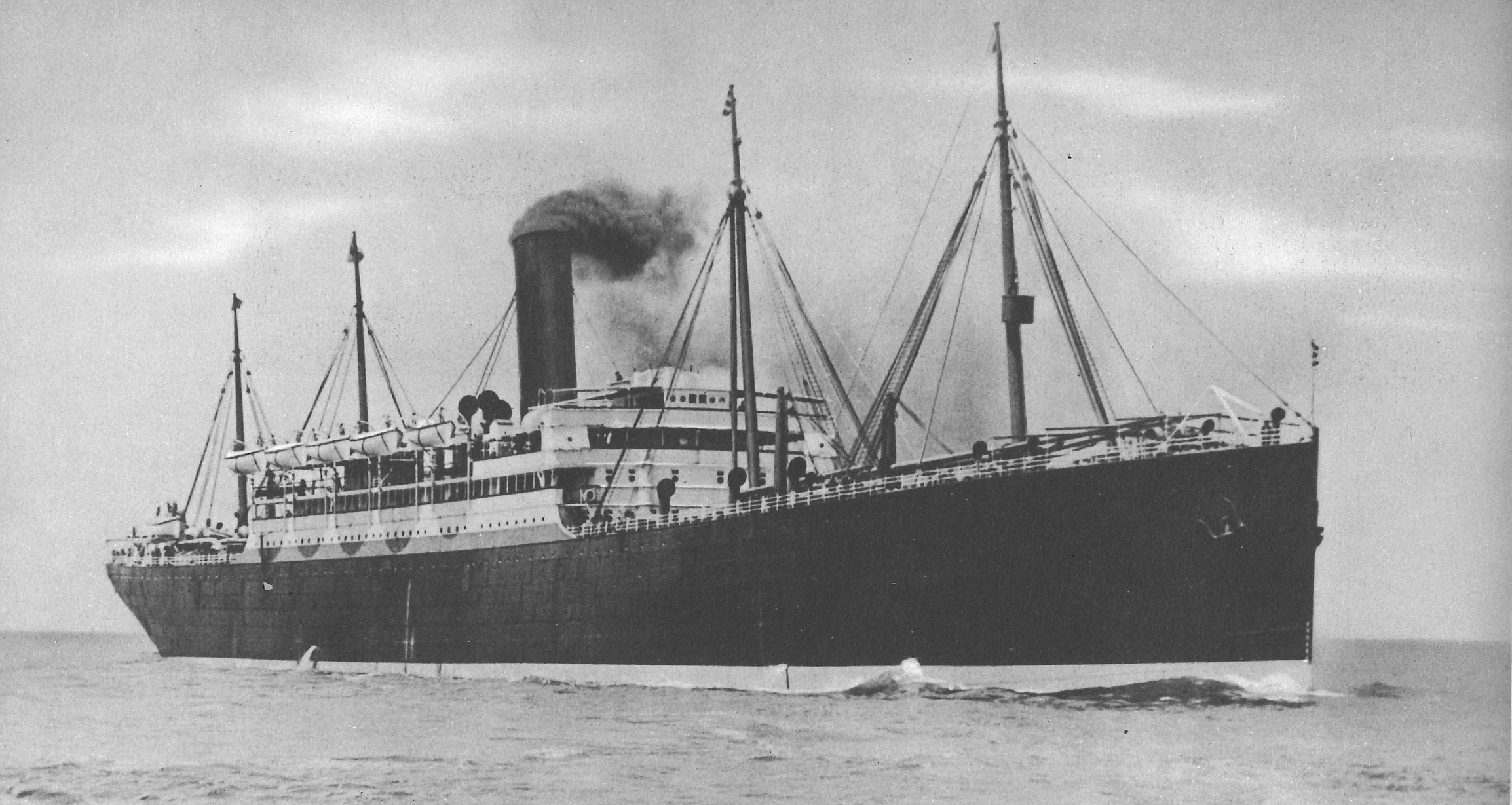 The Mongolia, first passenger liner built by New York Ship. Only eleven other passenger ships built in America have surpassed her in size.