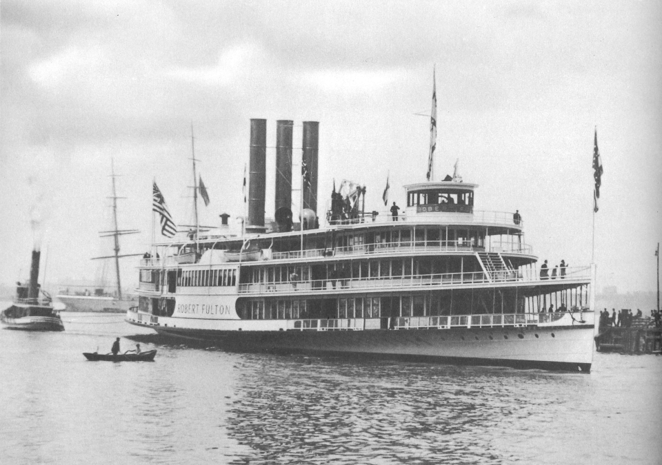 The Robert Fulton, built at New York Ship in 1909, saw almost forty years of successful service on the Hudson River.